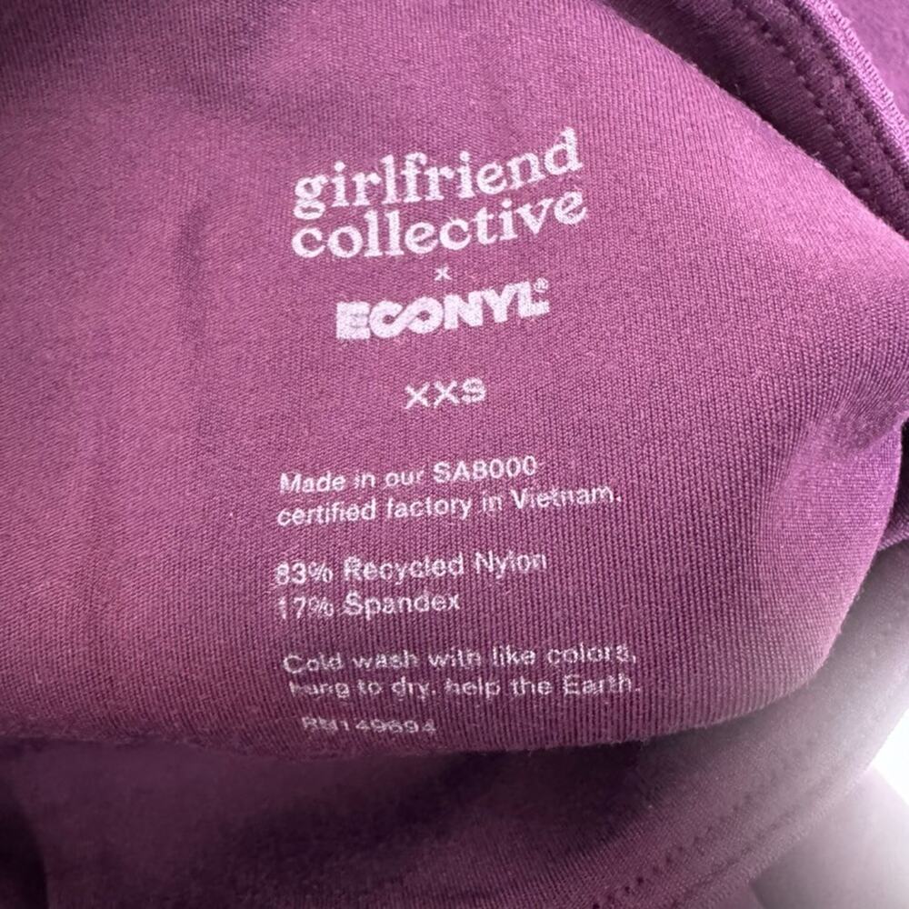 Lot x 2 GIRLFRIEND COLLECTIVE Econyl XXS Leggings Hi Rise Mauve Pink Purple - Picture 6 of 14